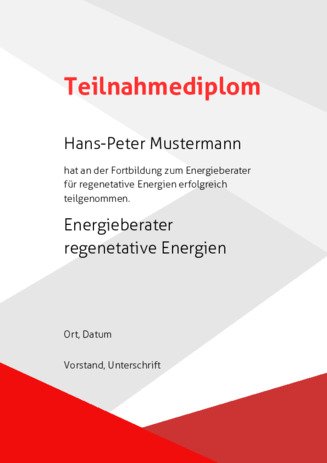 Zertifikat Mustertext