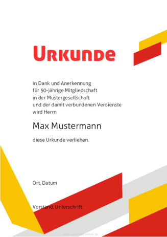 Urkunde für trainer