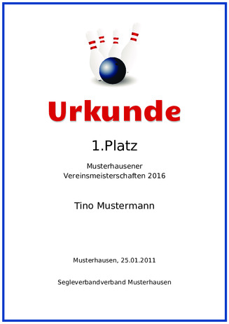 Beispiele für Urkunde, Diplome, Einladungen und Gutscheine