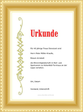 Urkunden Rahmen Klassisch