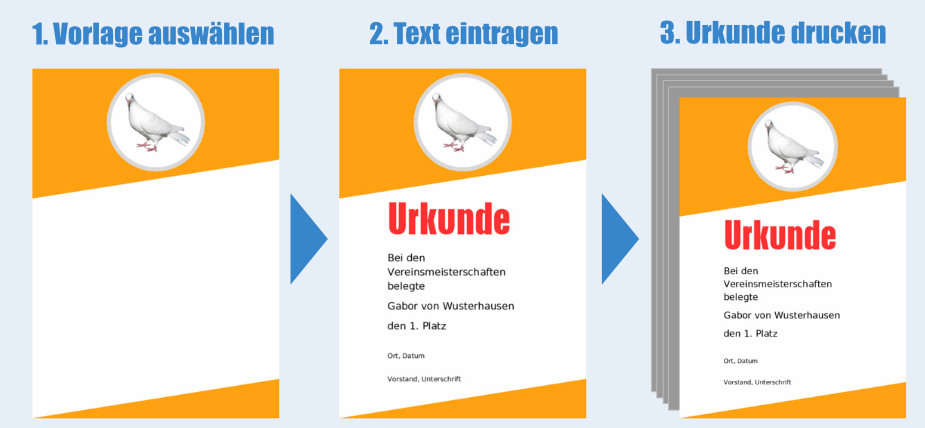 Vereinsurkunden online gestalten und drucken