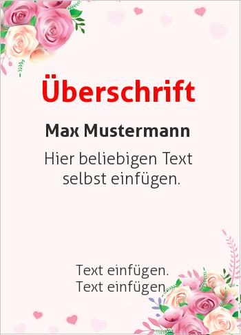 Gutschein, Geschenkgutscheinhier online gestalten Gutschein Rosenbukett (Gutscheine)