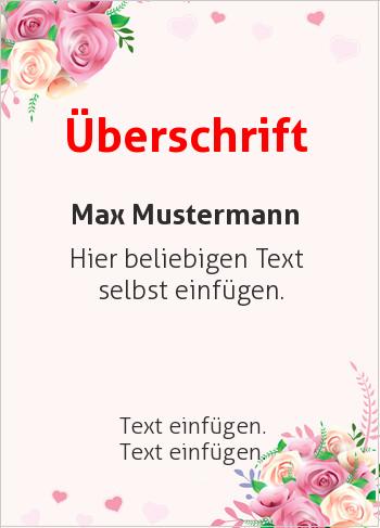 Urkunde, Ehrenurkunde, Freundschaftsurkundehier online gestalten Freundschaftsurkunde Rosenbukett (Liebe und Freundschaft)