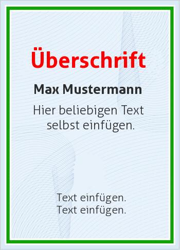 Zertifikate, Diplome, Urkundenhier online gestalten Diplom, Wertpapier Blau, Grün (Diplome und Zertifikate)