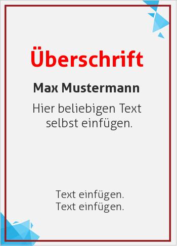 Zertifikate, Diplome, Urkundenhier online gestalten Urkunde, Ecke Blau, Rahmnen Rot (Diplome und Zertifikate)