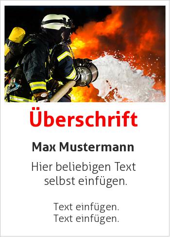 Urkunden Berufe, Praktikum, Flyerhier online gestalten Feuerwehrurkunde, Foto (Berufe)