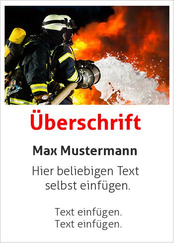 Feuerwehrurkunde, Foto (Berufe)