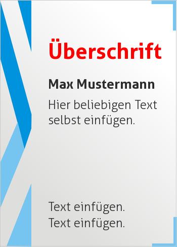 Ehrenurkunde, Vereinsurkunde, Urkundehier online gestalten Streifen links, Blau (Streifen, Wellen und Banner)