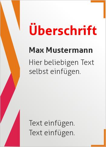 Ehrenurkunde, Vereinsurkunde, Urkundehier online gestalten Streifen links, Orange (Streifen, Wellen und Banner)