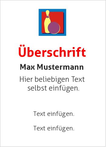 Kegelurkunde, Sporturkundehier online gestalten Sporturkunde Kegeln (Sport, Grafik Sportarten oben)