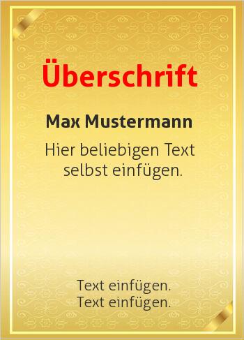 Gutschein, Geschenkgutscheinhier online gestalten Gutschein Gold (Gutscheine)