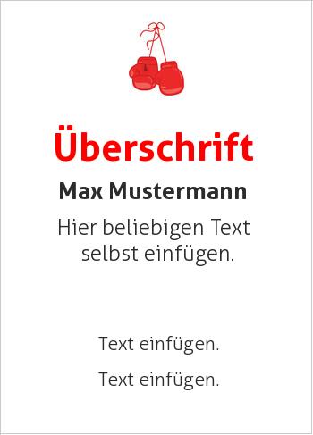 Sporturkunde Boxenhier online gestalten Boxen, Boxhandschuhe (Sport und Spiele)