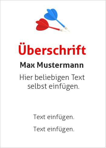 Sporturkunde Darthier online gestalten Dart, Pfeile (Sport und Spiele)