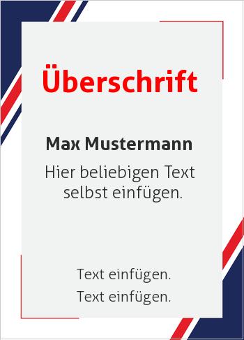 Ehrenurkunde, Vereinsurkunde, Zertifikathier online gestalten Moderner Rahmen Grau, Blau, Rot (Rahmen und Ornamente)
