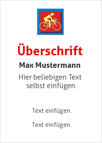Urkunden, Radsporthier online gestalten Sporturkunde Radsport (Sport, Grafik Sportarten oben)