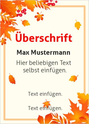 Gutscheine, Geschenkgutscheinehier online gestalten Gutschein Herbst (Gutscheine)