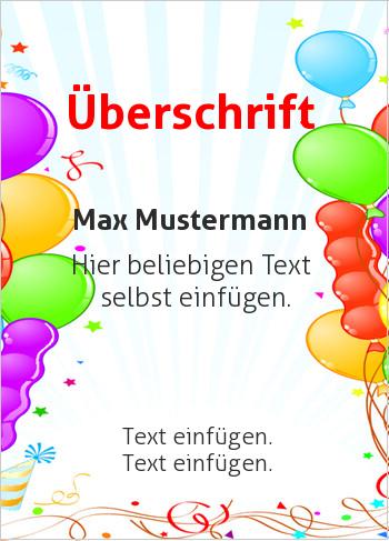 Gutscheine, Geschenkgutscheinehier online gestalten Gutschein Luftballons (Gutscheine)