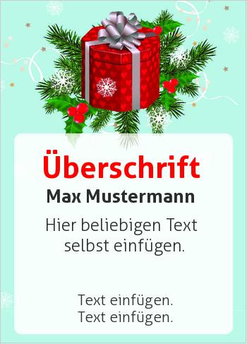 Gutschein Weihnachten, Geschenk (Gutscheine)