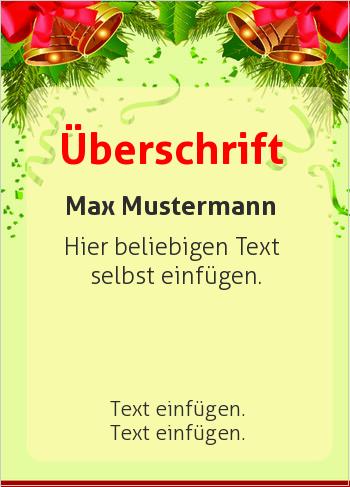 Gutscheine, Weihnachtenhier online gestalten Gutschein, Weihnachtsglocken (Gutscheine)