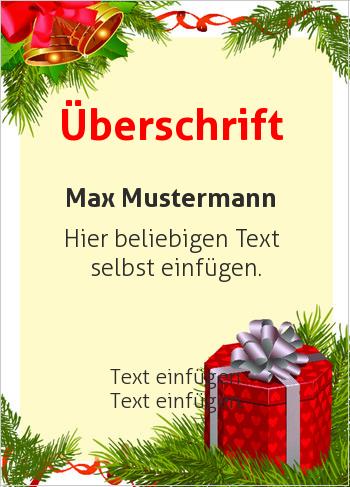 Gutscheine, Weihnachtenhier online gestalten Gutschein Weihnachten, Geschenk (Gutscheine)