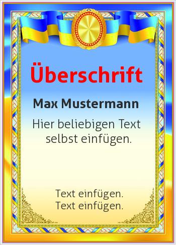 Diplome, Zertifikatehier online gestalten Diplom Gold, Blau (Diplome und Zertifikate)