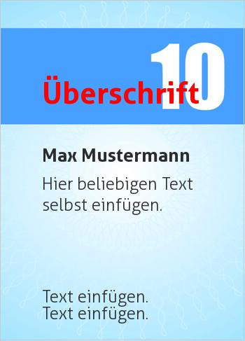 Jubiläum 10, Blau (Zahlen für Jubiläen)