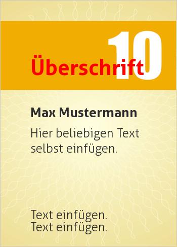 Jubiläum, Ehrenurkunde, Vereinsjubiläumhier online gestalten Jubiläum 10, Gold (Zahlen für Jubiläen)