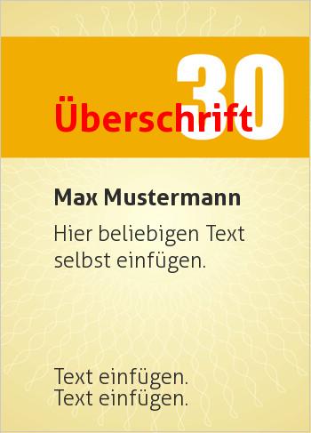 Jubiläum 30, Gold (Zahlen für Jubiläen)