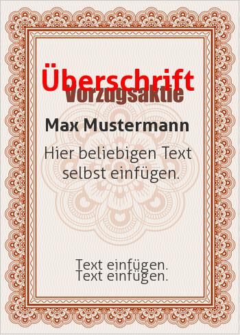 Aktienhier online gestalten Aktie, Vorzugsaktie, Rot (Aktien)