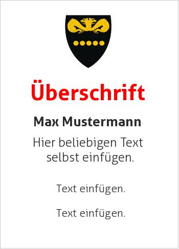 Ehrenurkunde, Zertifikat, Urkunde, Flyerhier online gestalten Wappen Schwarz, Gelb mit Schild (Wappen)