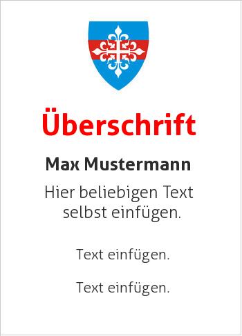 Ehrenurkunde, Zertifikat, Urkunde, Flyerhier online gestalten Wappen Blau, Rot mit Ornamenten und Schild (Wappen)