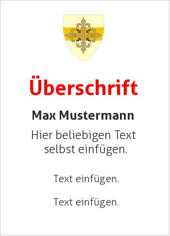 Ehrenurkunde, Zertifikat, Urkunde, Flyerhier online gestalten Wappen Gelb, Gold mit Schild (Wappen)