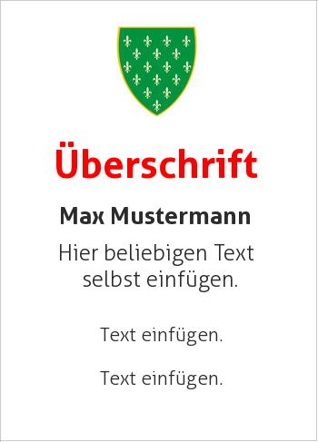 Ehrenurkunde, Zertifikat, Urkunde, Flyerhier online gestalten Wappen Grün mit Schild (Wappen)