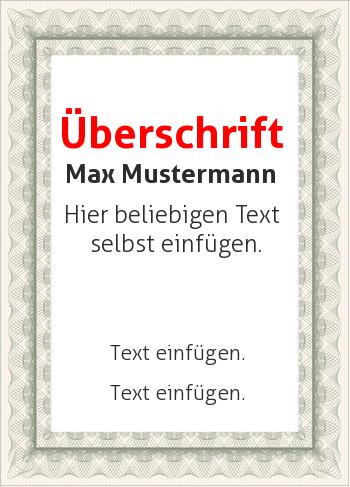 Zertifikate, Diplome, Urkundenhier online gestalten Wertpapier, brauner Rahmen (Diplome und Zertifikate)