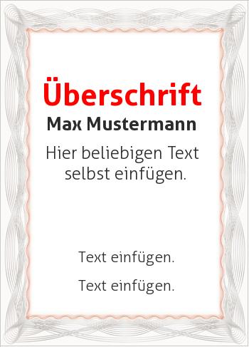 Zertifikate, Diplome, Urkundenhier online gestalten Wertpapier, brauner Rahmen (Diplome und Zertifikate)