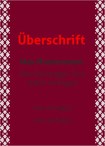 Ornamente, Hintergrund Rot (Rahmen und Ornamente)