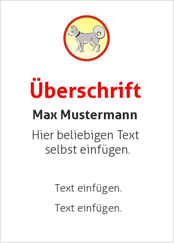 Ehrenurkunde, Vereinsurkunde, Tierurkundehier online gestalten Medaille, Hund (Tiere)