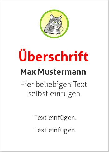 Ehrenurkunde, Vereinsurkunde, Tierurkundehier online gestalten Medaille, Katze (Tiere)