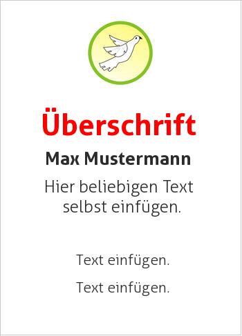 Ehrenurkunde, Vereinsurkunde, Tierurkundehier online gestalten Medaille, Taube (Tiere)