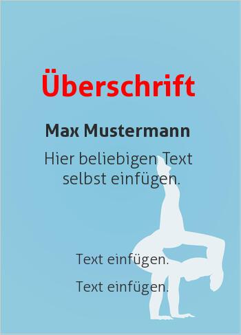Sporturkunde, Urkunde, Bodenturnenhier online gestalten Sport-Grafik Bodenturnen (Sport, Sportarten Hintergrund)