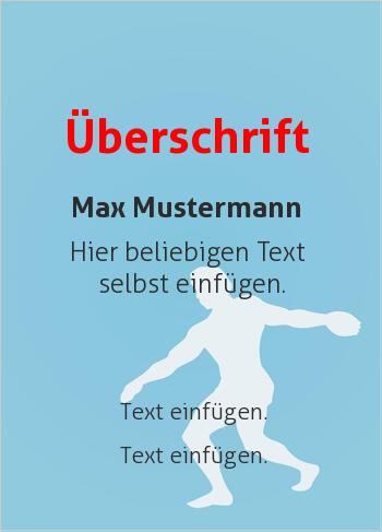 Sporturkunde, Urkunde, Diskuswerfenhier online gestalten Sport-Grafik Diskuswerfen (Sport, Sportarten Hintergrund)
