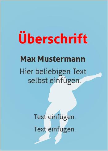 Sporturkunde, Urkunde, Eisschnelllaufhier online gestalten Sport-Grafik Eisschnelllauf (Sport, Sportarten Hintergrund)