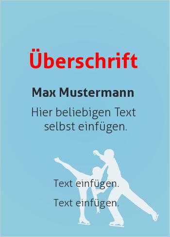 Sporturkunde, Urkunde, Eiskunstlaufhier online gestalten Sport-Grafik Eiskunstlauf (Sport, Sportarten Hintergrund)