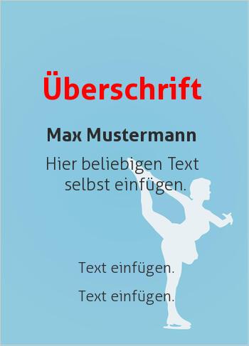 Sporturkunde, Urkunde, Eiskunstlaufhier online gestalten Sport-Grafik Eiskunstlauf (Sport, Sportarten Hintergrund)