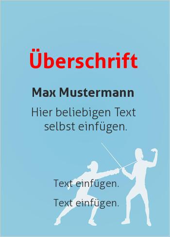 Sporturkunde, Urkunde, Fechtenhier online gestalten Sport-Grafik Fechten (Sport, Sportarten Hintergrund)