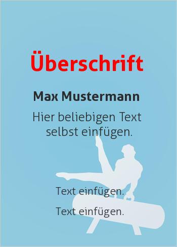 Sporturkunde, Urkunde, Geräteturnenhier online gestalten Sport-Grafik Geräteturnen (Sport, Sportarten Hintergrund)
