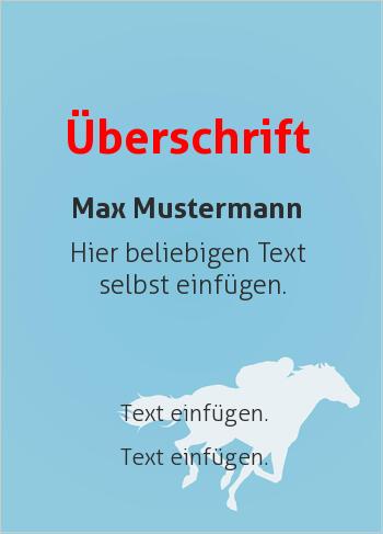 Sporturkunde, Urkunde, Pferdesporthier online gestalten Sport-Grafik Pferdesport (Sport, Sportarten Hintergrund)