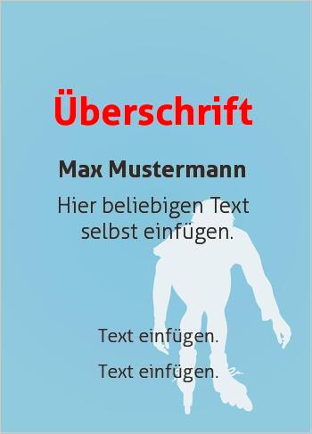 Sporturkunde, Urkunde, Inlineskatehier online gestalten Sport-Grafik Inlineskate (Sport, Sportarten Hintergrund)