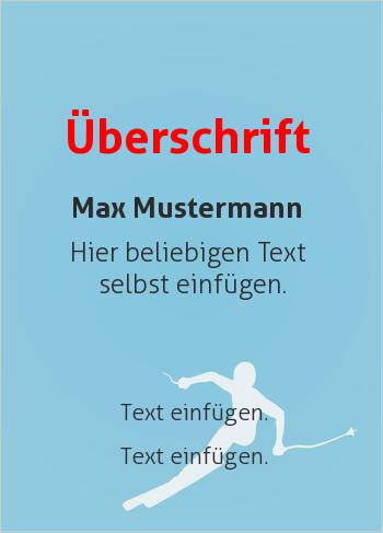 Sporturkunde, Urkunde, Ski, Abfahrthier online gestalten Sport-Grafik Ski, Abfahrt (Sport, Sportarten Hintergrund)
