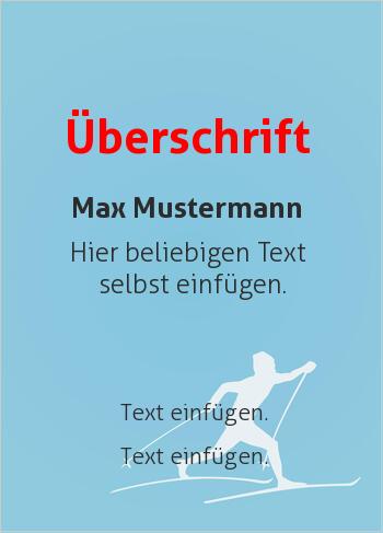 Sporturkunde, Urkunde, Ski, Langlaufhier online gestalten Sport-Grafik Ski, Langlauf (Sport, Sportarten Hintergrund)